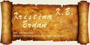 Kristina Brdan vizit kartica